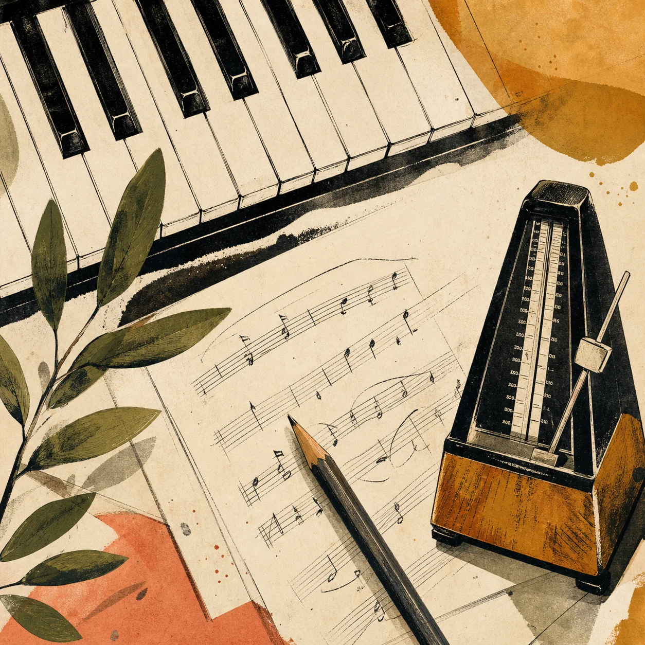 Learner practicing piano notes on a digital keyboard